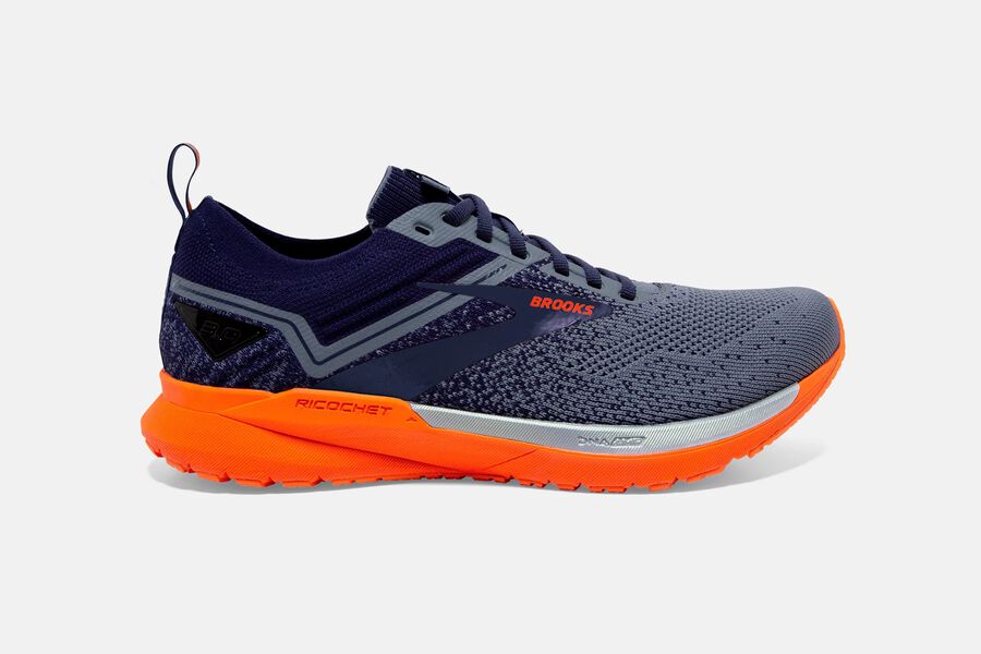 Brooks Israel Ricochet 3 Road Running Shoes Mens - Grey/Orange - FEY-358261